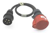 Adaptateur 3P+N+T 16A mâle CEE17 / femelle CEE17 32A 0.5m