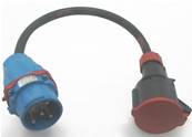 Adaptateur 3P+N+T 32A  mâle Maréchal DS3 /  femelle CEE17 0.5m