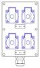 4 socles 16A NF - 1 PG21