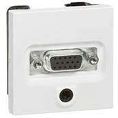 Prise HD15 femelle +Jack 3.5 2 modules - 78774