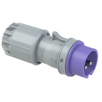 Fiche mâle 2P+T 16A IP44 CEE17 - 24V - PCE 062-V