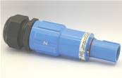Fiche  drain mâle 750A bleue 240mm²