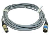 Câble DMX512 GRIS  XLR5 2m -  2 paires câblées