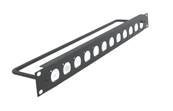 Face avant 19 pouces - 1U  12 XLR srie D quip barre anti traction