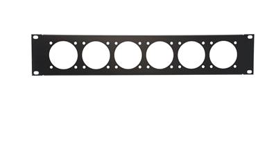 Face avant 19 pouces - 2U -6 PC 16  CEE17 Fixation 52 x 52 - MECATES