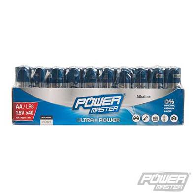 Lot de 40 piles alcalines LR6 type AA