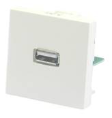Plastron 45 embase USB  femelle  bornier à visser