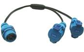Doublette 220V  DS1 mâle / 2 DS1 femelle 0.5m