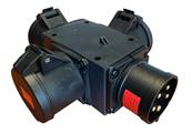 F3-3432-Multiprise 32A CEE17 mâle  3P+N+T/3x32A femelle  CEE17 3P+N+T