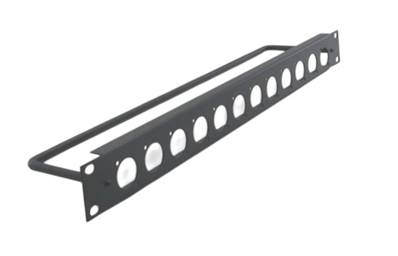 Face avant 19 pouces - 1U  12 XLR série D équipé barre anti traction