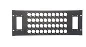 Face avant 19 pouces - 4U - pour 40 XLR série D + 2 H40/ 72 - MECATES