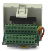 Plastron 45 embase VGA+ jack 3.5  femelle bornier à visser