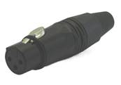 Connecteur CM2 femelle XLR 3 points noir 