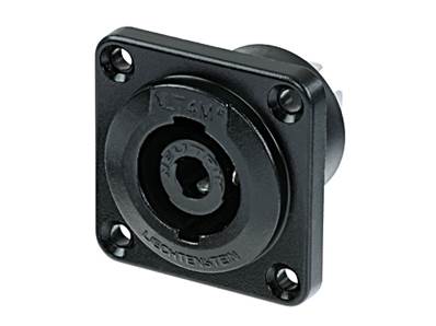 Embase speakon mâle noir 4 points IP54 noire NLT4MPXX-BAG