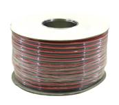 Câble haut parleur 2x1.5mm² méplat rouge / noir  - Couronne de 100m
