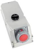 Socle mural 3P+N+T CEE17 125A avec interrupteur  IP67 - 9755100