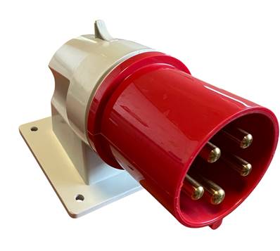 Socle mâle coudé 3P+N+T 63A CEE17 -WALTHER 661