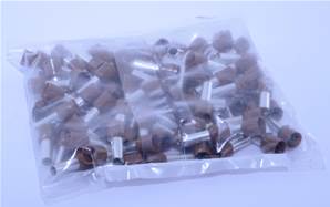 Sachet de 100 embouts de câblage 10mm² marron