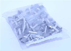 Sachet de 100 embouts de câblage 2X2.5mm² gris