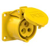 PCE 313-4F6 - Embase femelle droite 110V 2P+T 16A CEE17 - Fix 47x47