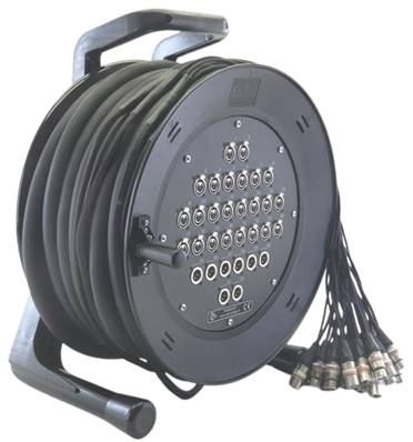 Touret 24 XLR3F 8 XLR3M épanoui 24 XLR3M 8 XLR3F  25m