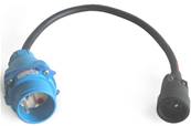 Adaptateur 2P+T 16A mâle Maréchal DS1 / femelle NF 1m