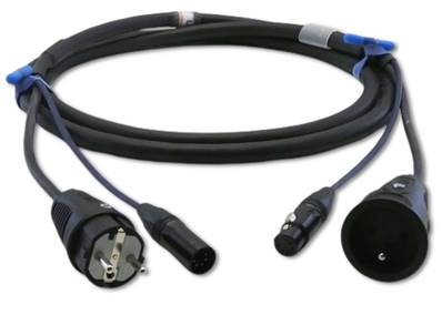 DMX POWER NF + XLR5 - XLR CM2 NF MALE PCE - 15m