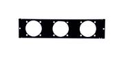 Plastron T  1U pour 3 PC  16A (D56)