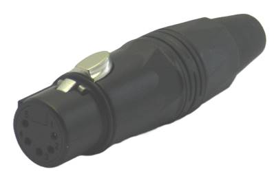 Connecteur CM2 femelle XLR 5 points noir 