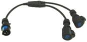 Doublette  220V CEE17 mâle / 2  CEE17 femelle  0.5m