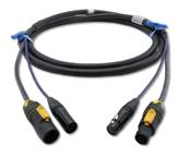 DMX POWER fiche  compatible True one  + XLR5 CM2 1m