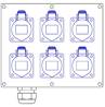 6 socles 16A CEE17  1 PG29