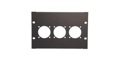 Plastron AT200 - 3U  pour  3 PC 16 NF Fixation 38 x 38 - MECATES