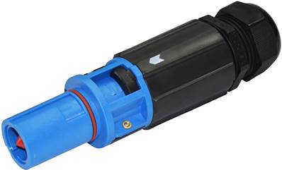 Fiche drain mâle 750A bleue bi-métal 240mm²