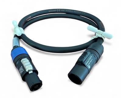 Prolongateur 2P+T 16A Powercon true1 M - Powercon A - 50cm - 3G2.5