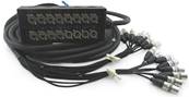 Boitier 12 embases XLR3F 4 XLR3M épanoui 12 fiches XLR3M 4 XLR3F  5m