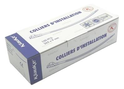 Lot de 100 colliers d'installation noir  9/62- L : 265 -  l: 9mm 