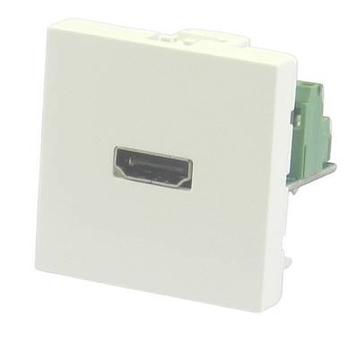 Plastron 45 embase HDMI femelle bornier à visser