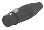 Connecteur CM2 femelle XLR 5 points noir 