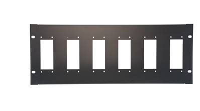 Face avant 19 pouces - 4U - pour 6 HAN 16 / 40 / 72 - MECATES