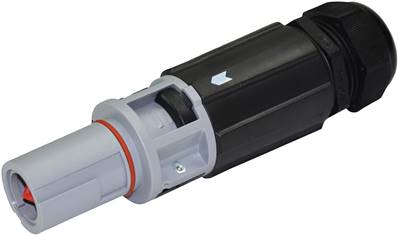 Fiche drain mâle 400A grise bi-métal 120mm²