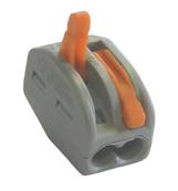 Borne  2 circuits (0.2  4mm2) . Pour cble souple ou rigide
