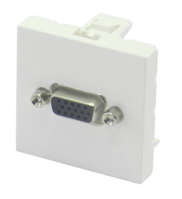 Plastron 45 embase VGA femelle traversante