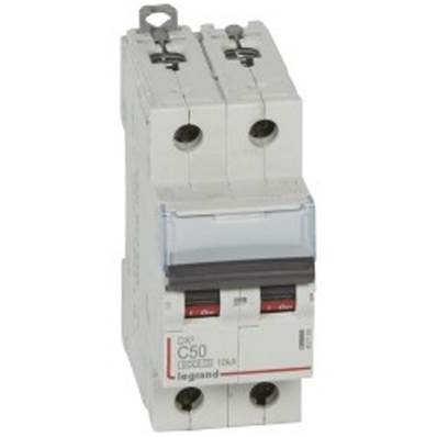 Disjoncteur 2X50A courbe C - Icc 6kA (EN60898)