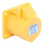 Embase femelle droite  110V 2P+T 16A CEE17 - Fixation 47x47