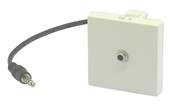 Plastron 45 embase jack stéréo femelle 3.5  cordon 20cm jack femelle 