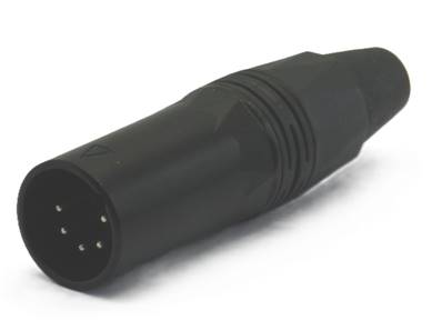 Connecteur CM2 mâle XLR 5 points noir 