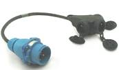Adaptateur 2P+T 16A mâle Maréchal DS1 / femelle triplette  NF  50cm