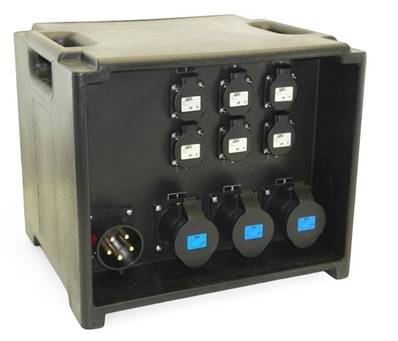 Départ 3x32A CEE17 mono 6x16A NF - Embases noires - G