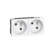 Prise double NF 2P+T 16A   4 modules  - 77142L